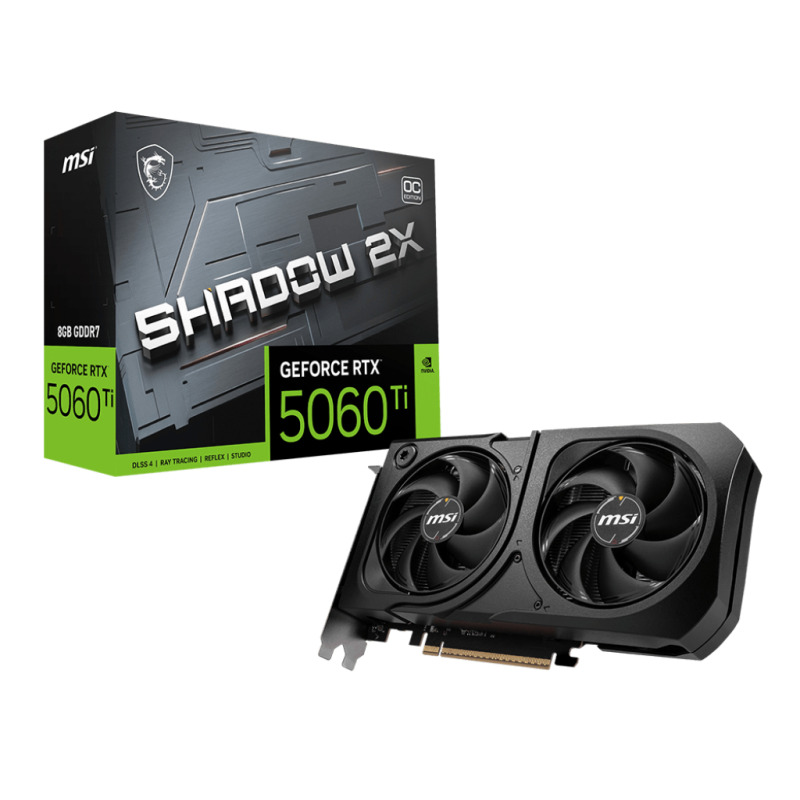 GPU MSI GEFORCE RTX 5060 TI 8G SHADOW 2X OC PLUS GGDR7